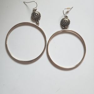 Lucky Brand Drop Hoop Earrings